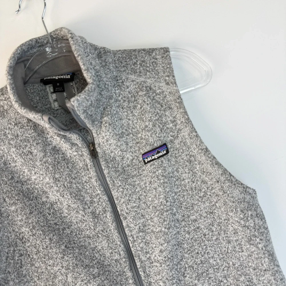 Patagonia Better Sweater Vest Mens Medium Gray Full Zip Fleece 25886 Nickel